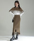 Fringe Knit Cape & Skirt Co-ord